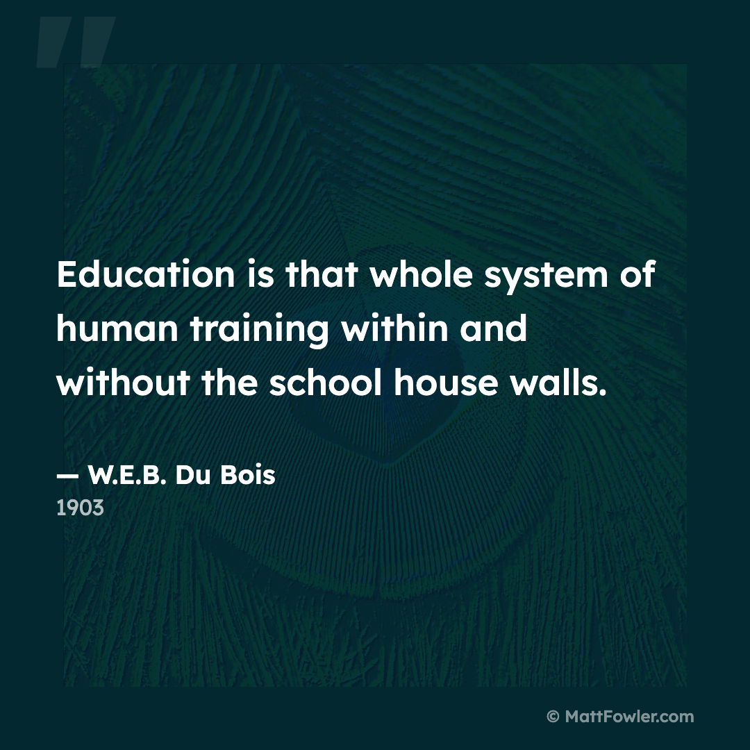 Beyond the Schoolhouse Walls: Du Bois in 1903